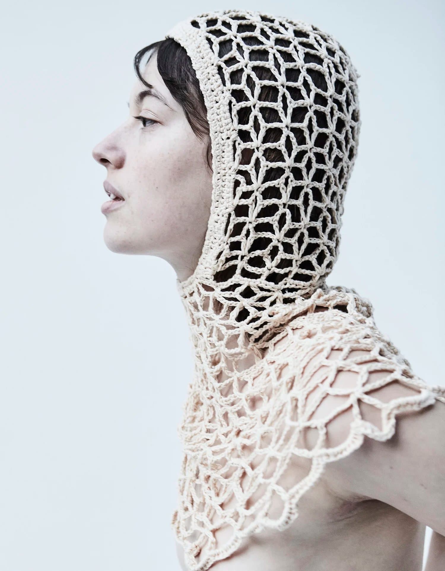 BILA TSERKVA POWDER HANDMADE CROCHET BALACLAVA — K M by L A N G E