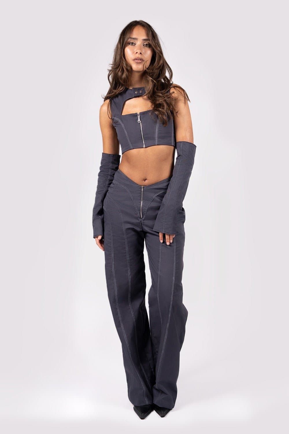 DISTRESSED CROP TOP