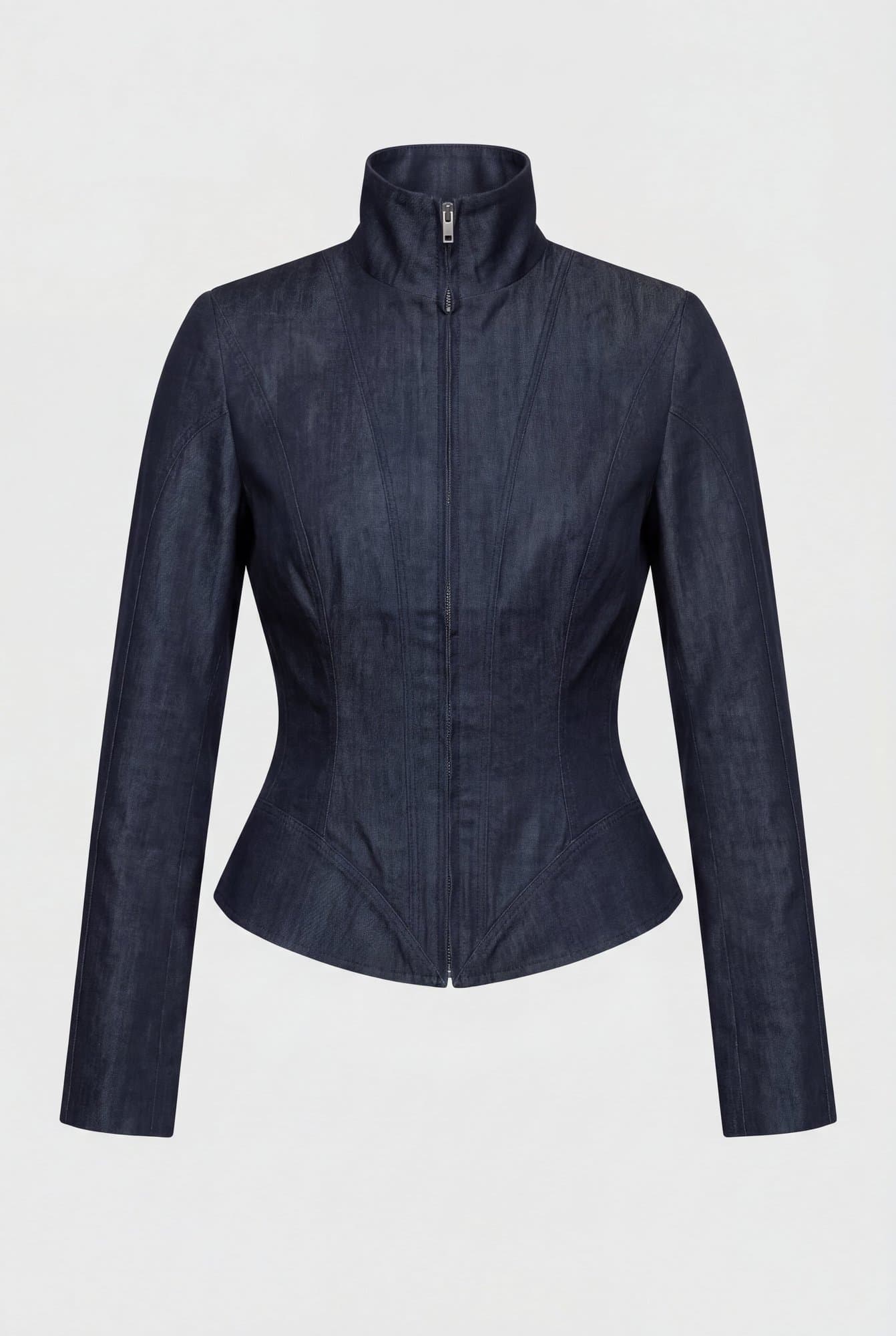 Manhunt Jacket | Cut-out Blue Denim Jacket
