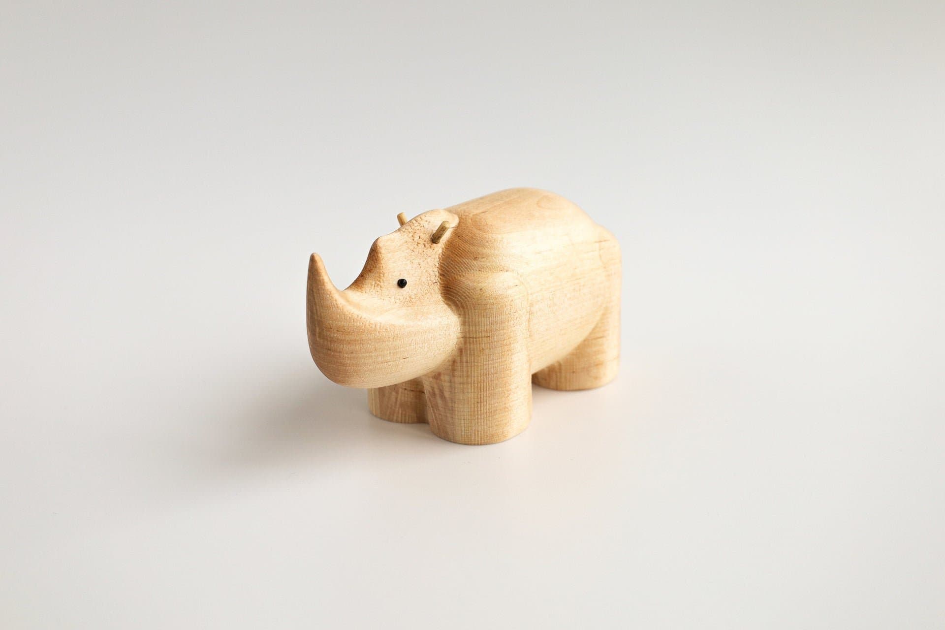 I Piccolini Wooden Animal Figures Rino