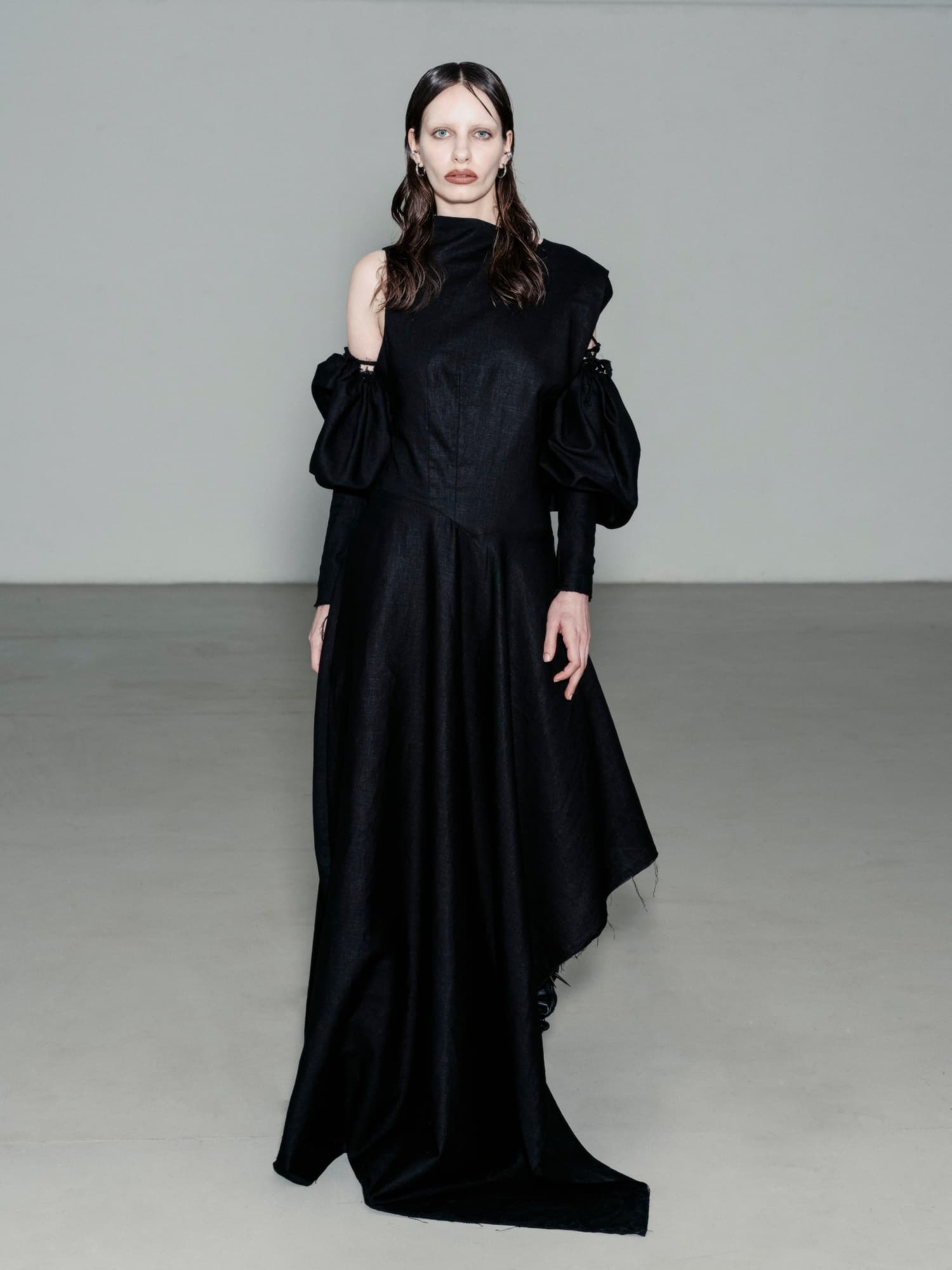 Black Linen Dress S/M