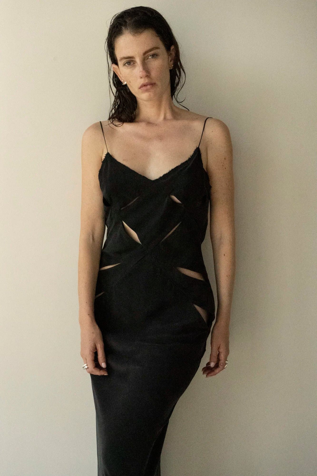 KAKHOVKA PURE SILK CUT OUT DRESS — K M by L A N G E