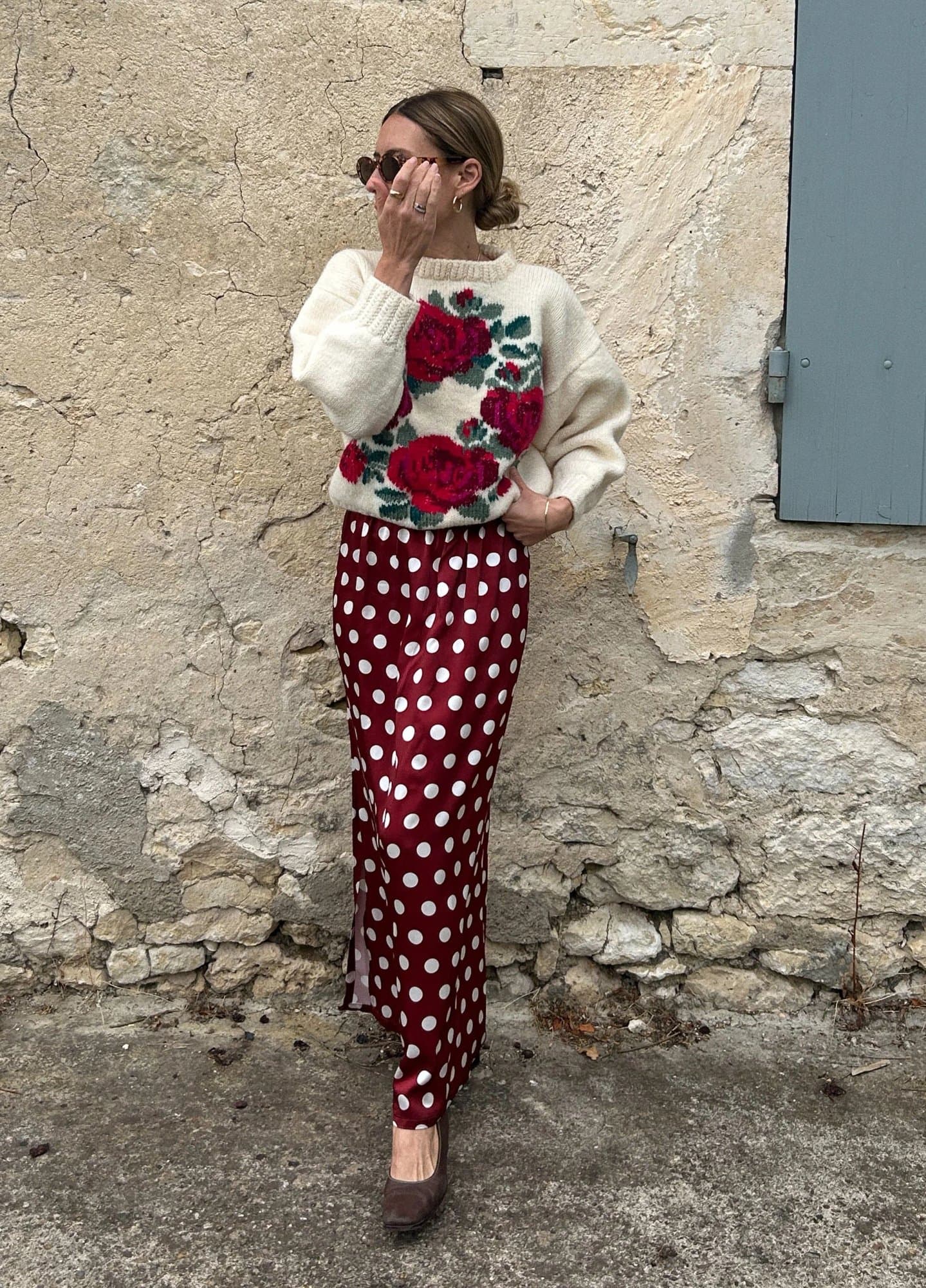 CHLOE SKIRT IN BORDEAUX