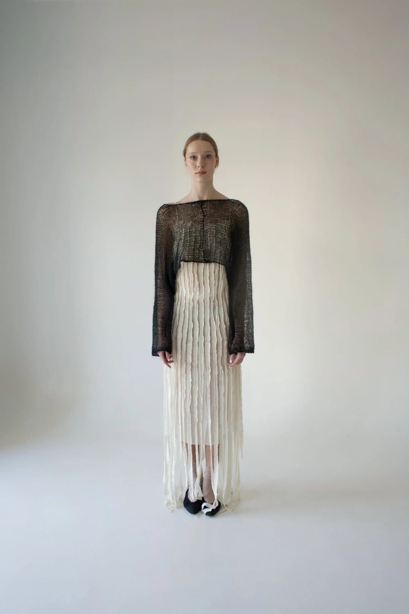 MAHISTRATSKA BLACK MOHAIR LAYER — K M by L A N G E