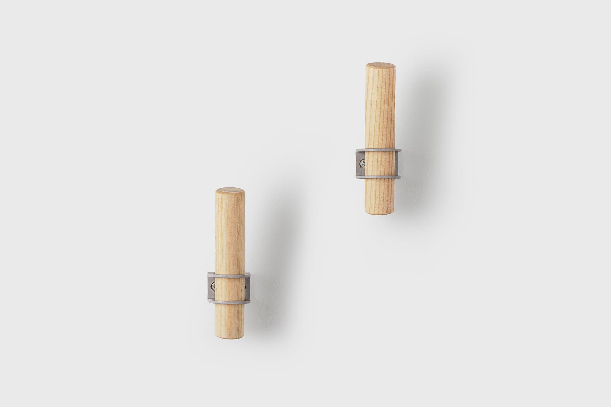 Torch Wooden Hook Rack 2pcs, grey photo 6