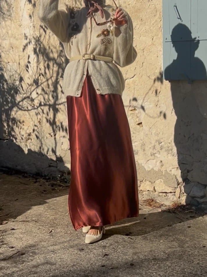 CHLOE SKIRT IN CINNAMON