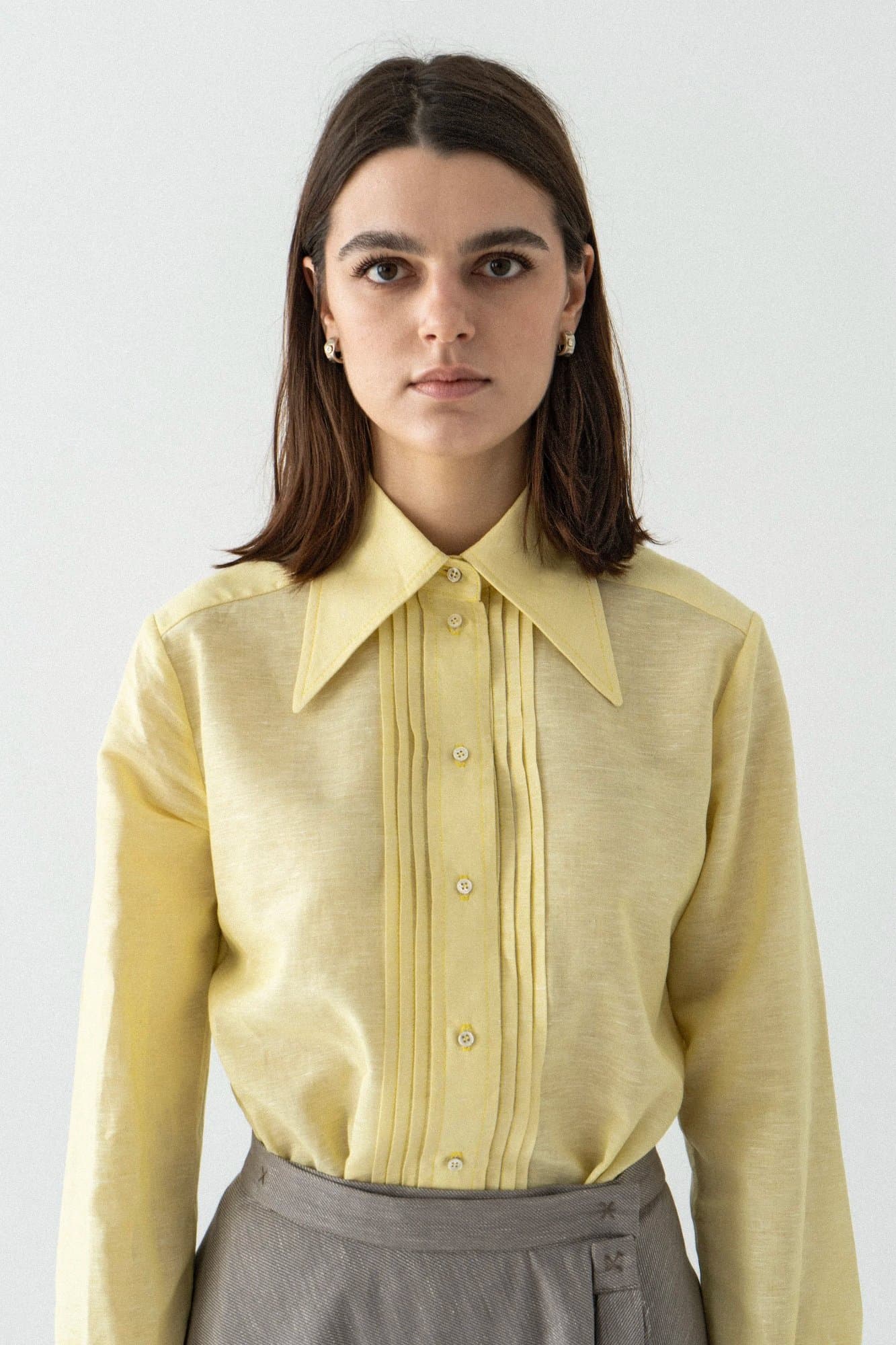SONYACHNYK YELLOW LINEN SHIRT — K M by L A N G E