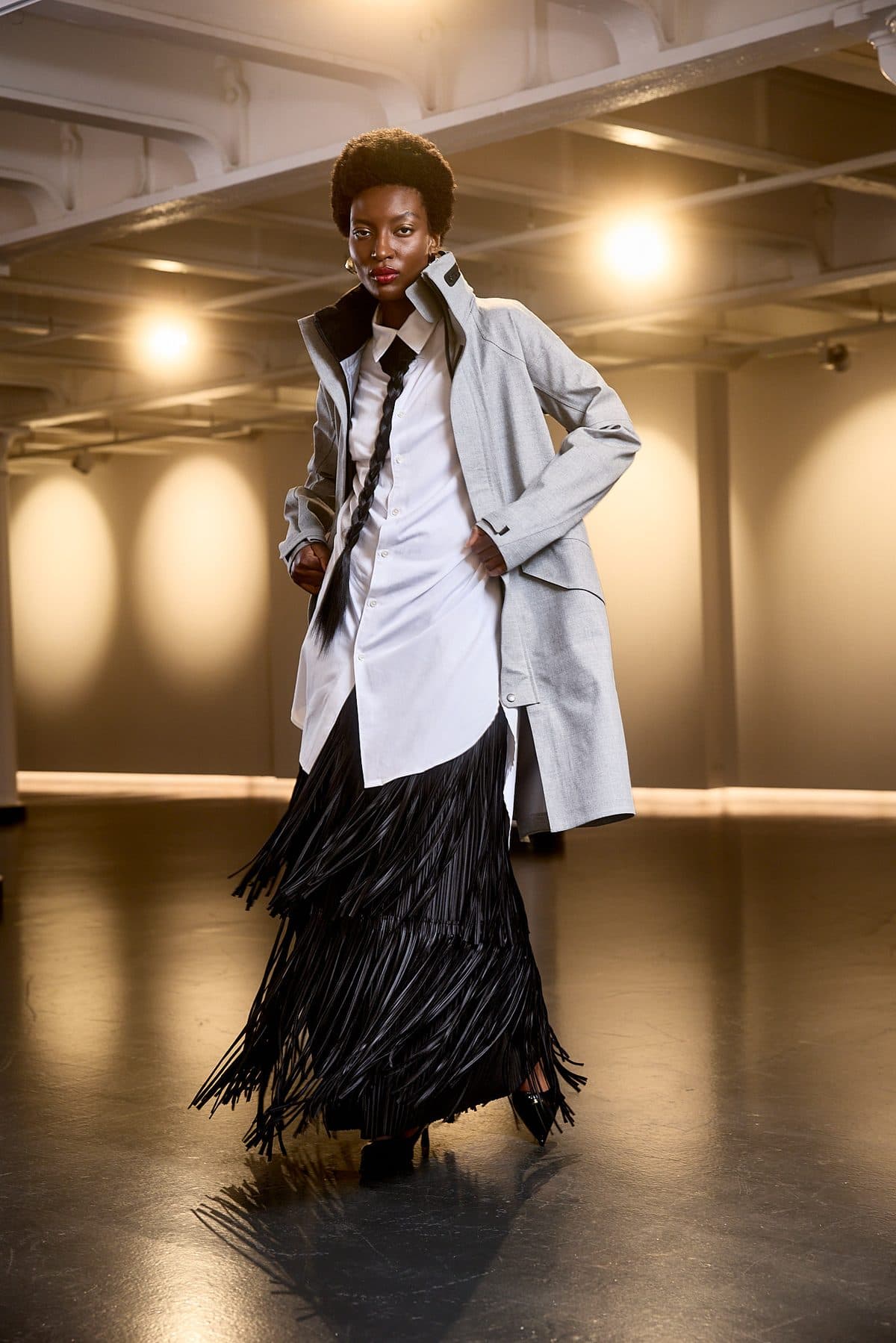 SCHOELLER Merino Wool Three-Layer Long Jacket