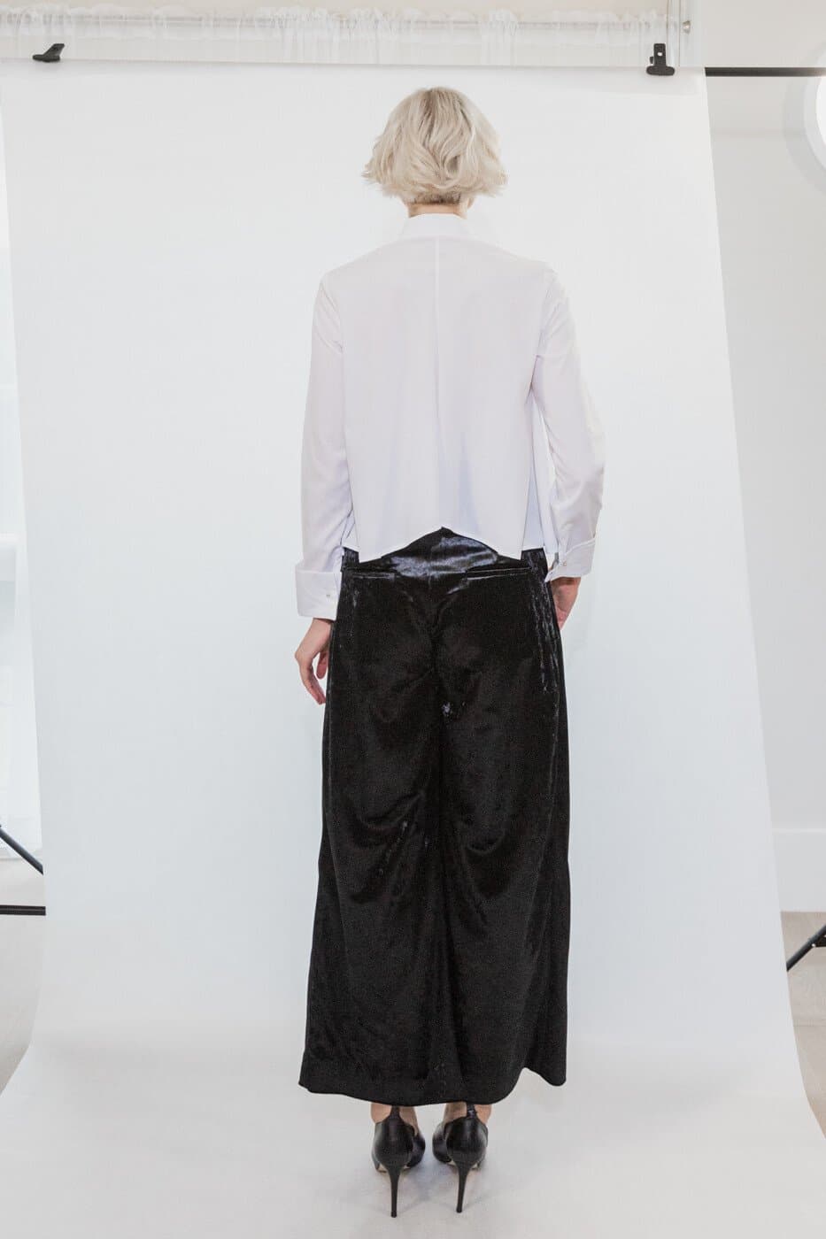 Straight Leg Velvet Trousers