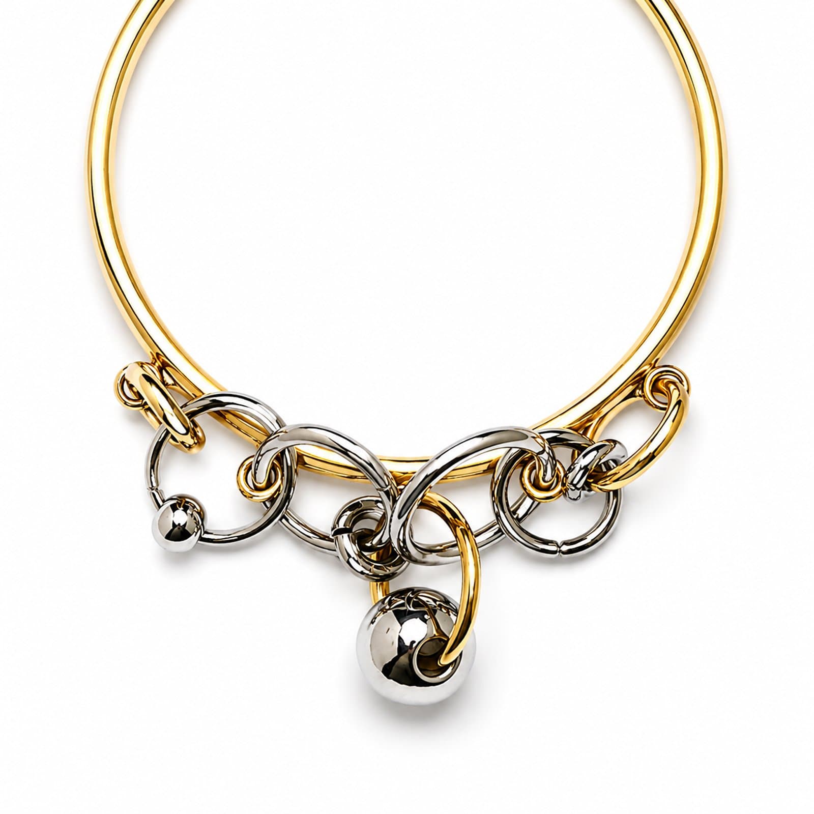 Gravity Oversized Two Tone Hoop Earrings.