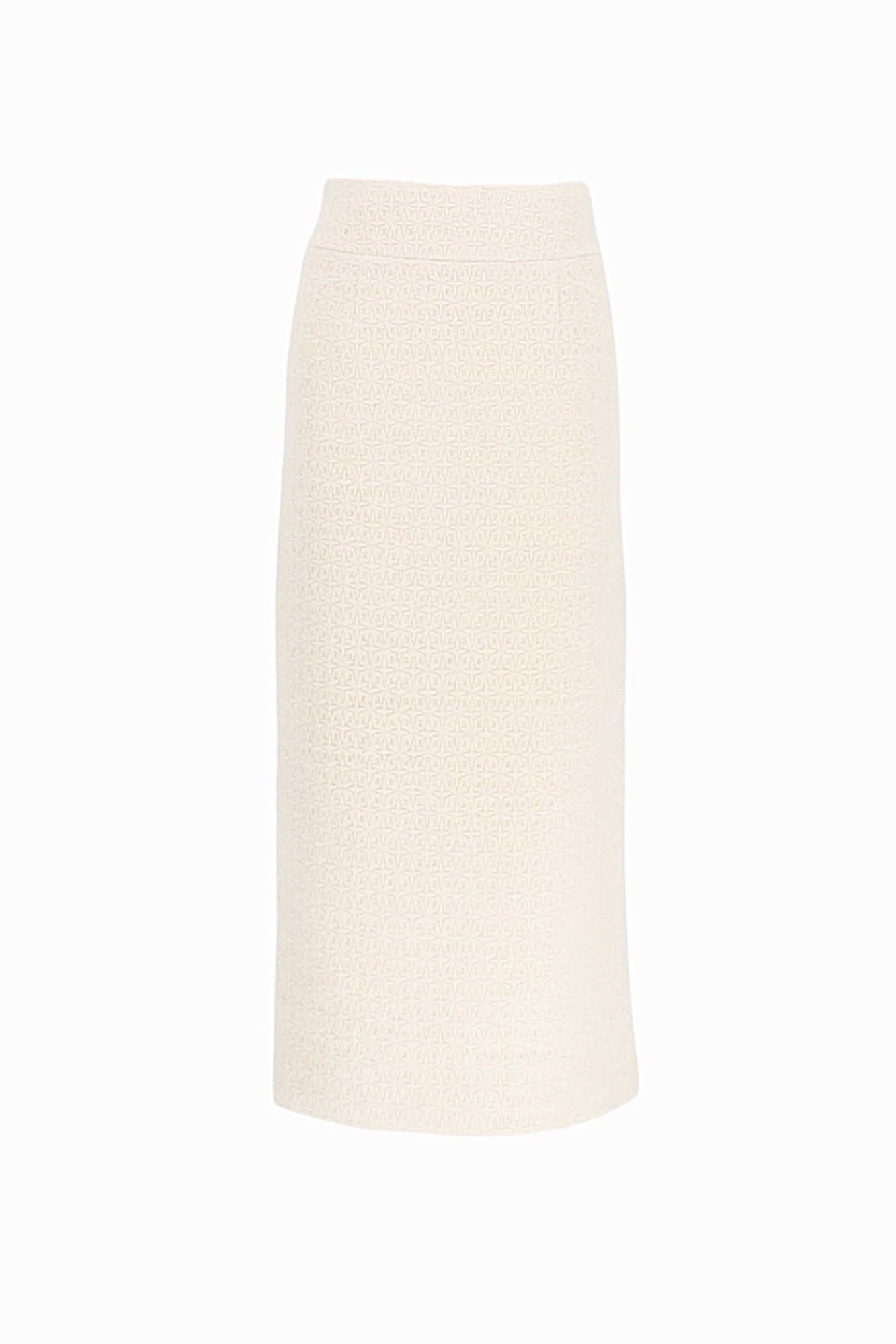 IVORY JACQUARD Midi Skirt