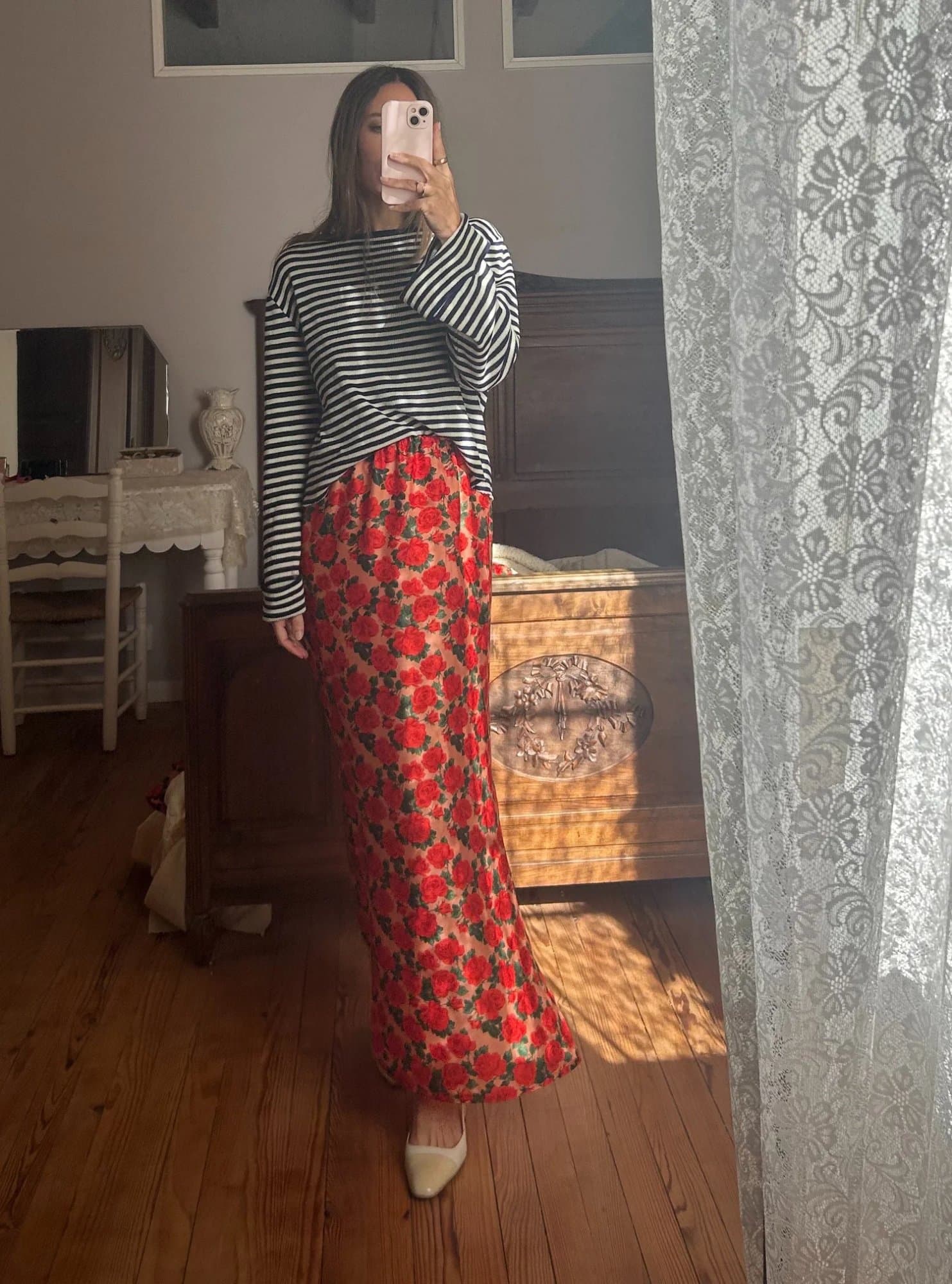 CHLOE SKIRT IN ROSE OF HEAVEN