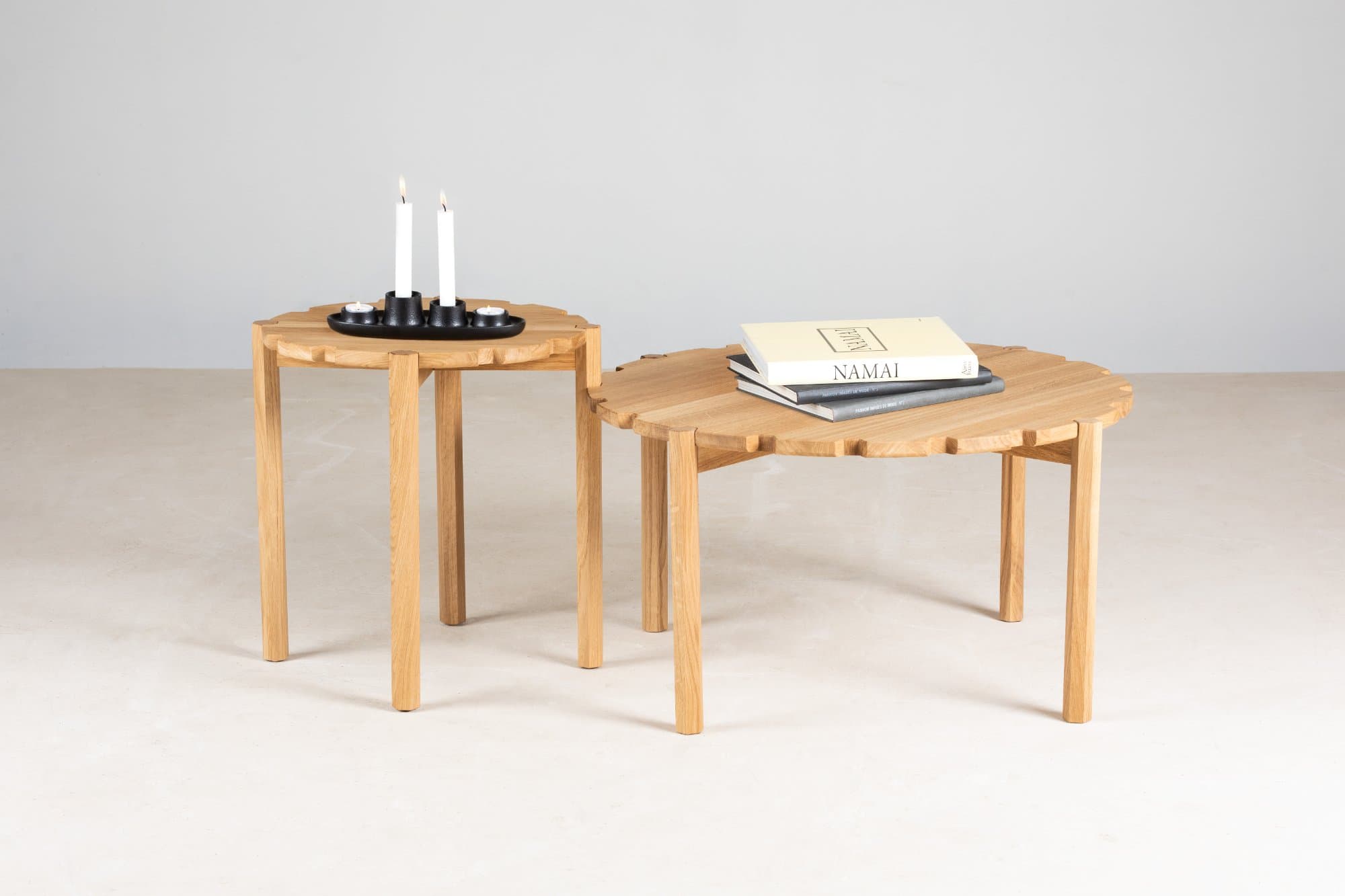 Pinion Side Table D50cm in Oak photo 4