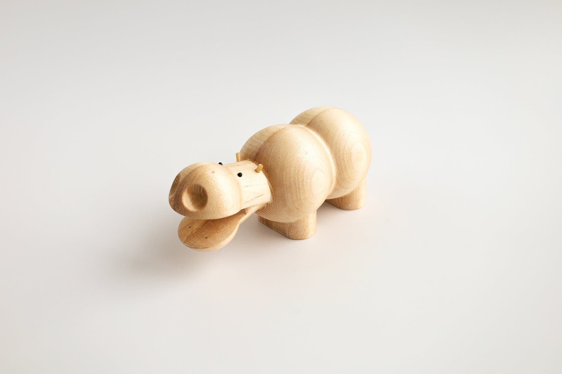 I Piccolini Wooden Animal Figures Hippo