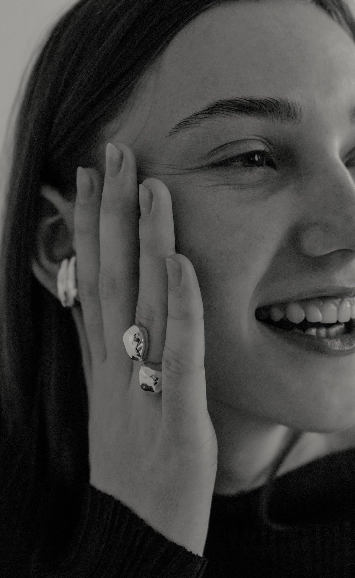 DOUBLE HUMP SILVER RING — K M by L A N G E