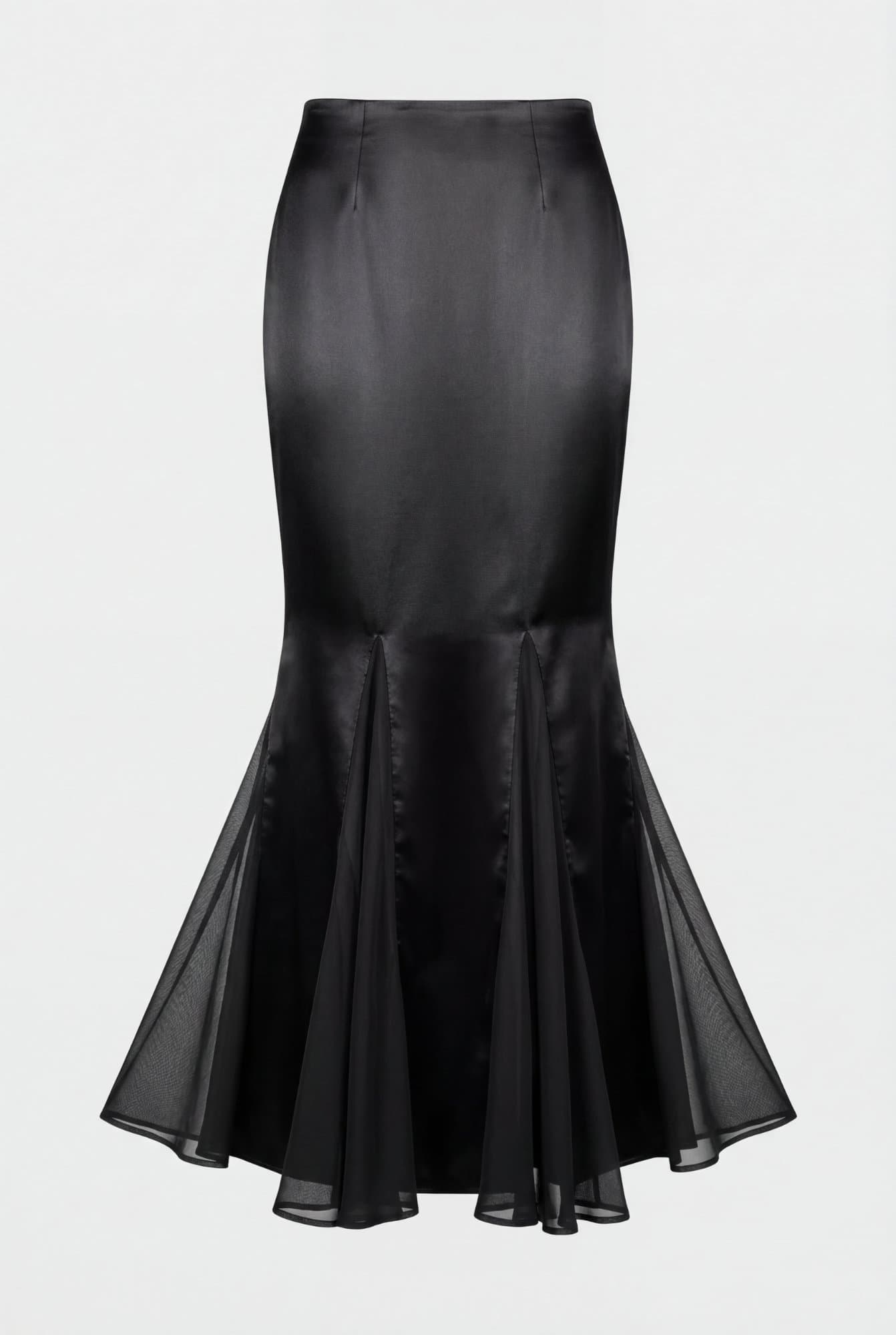 Mina Skirt - Black Mermaid Maxi Skirt