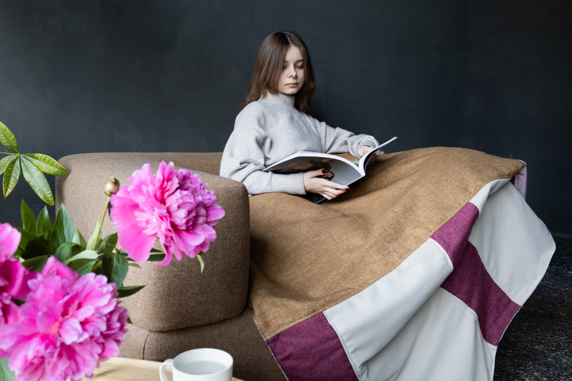 Klod Throw Blanket, pink photo 2