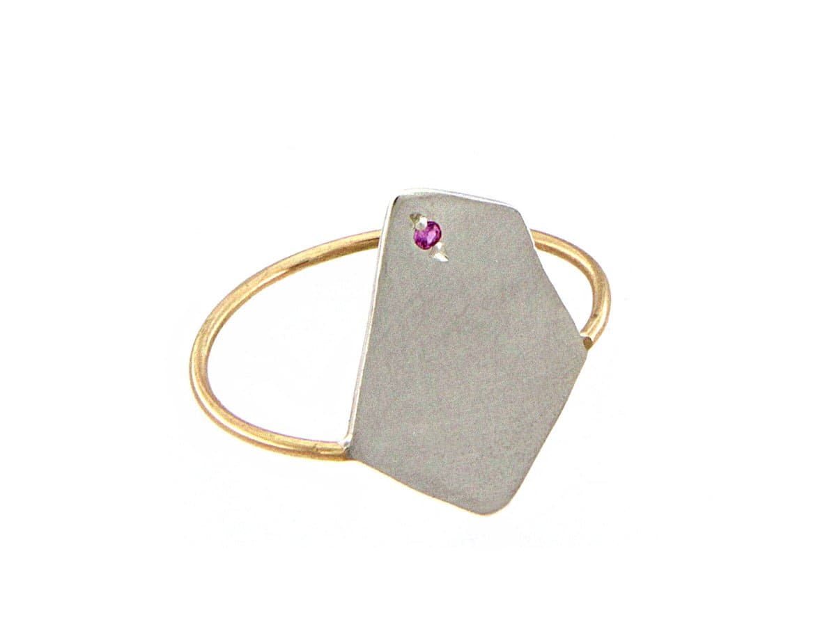 Polygon Ruby Ring