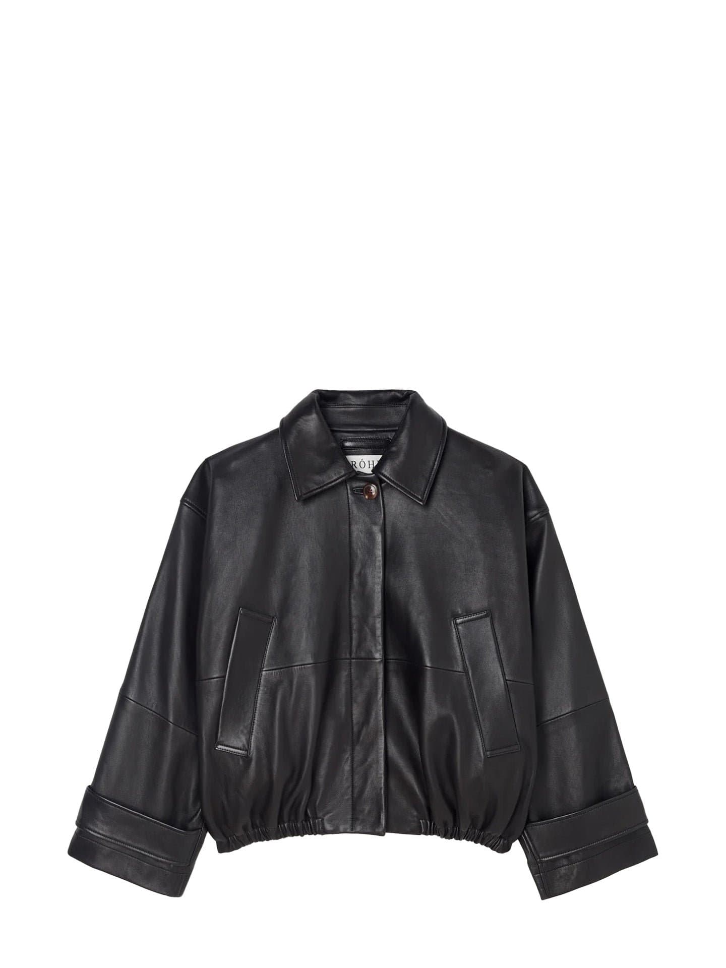 Róhe: Leather blouson jacket, black | My o My