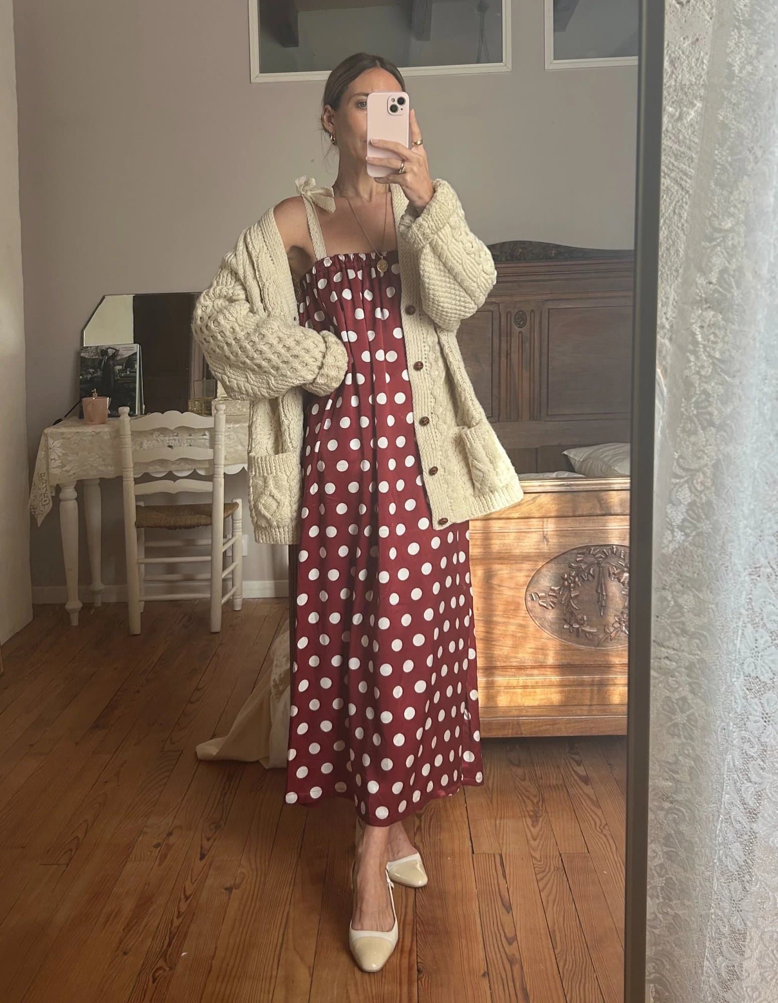 CLARA DRESS IN BORDEAUX