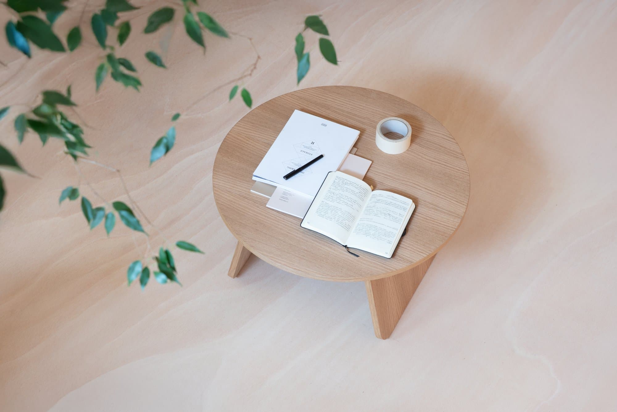 Momoko Coffee Table Round D71, oak photo 3