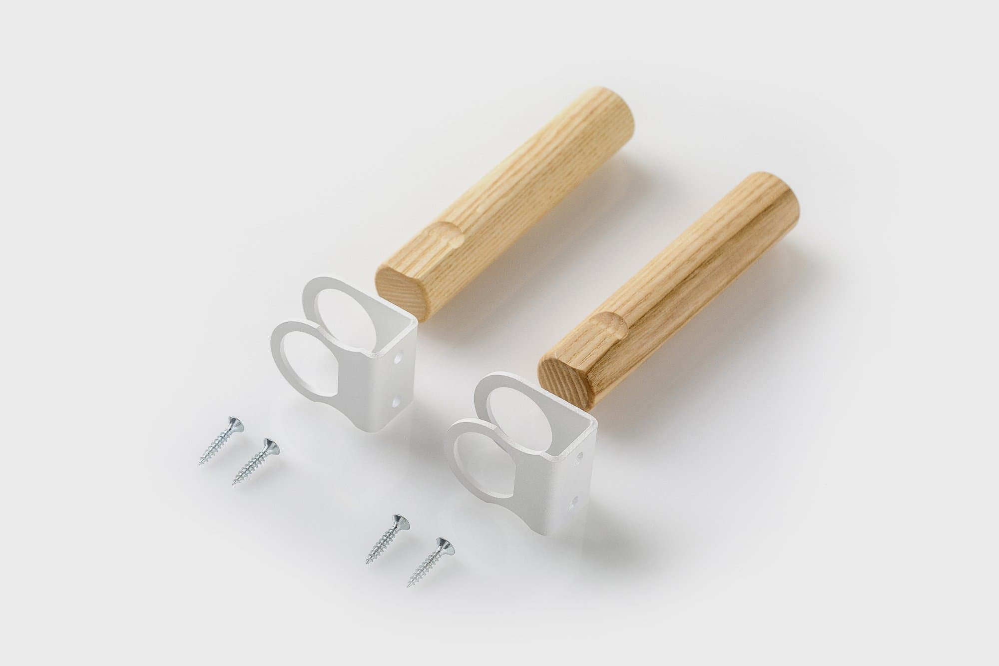 Torch Wooden Hook Rack 2pcs, white photo 5