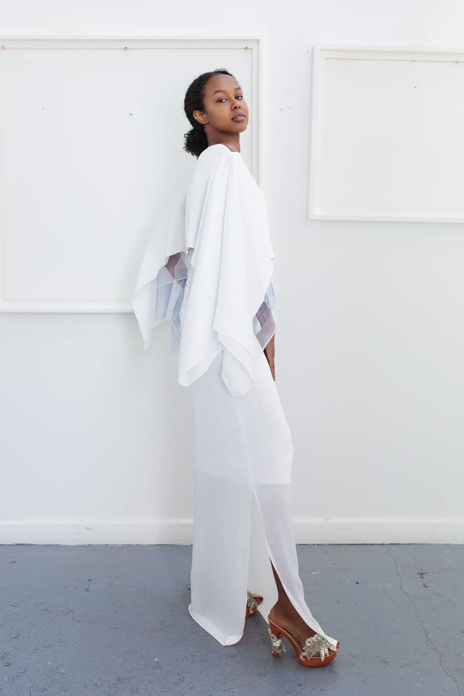 Luna Long Layered Dress with Tassel