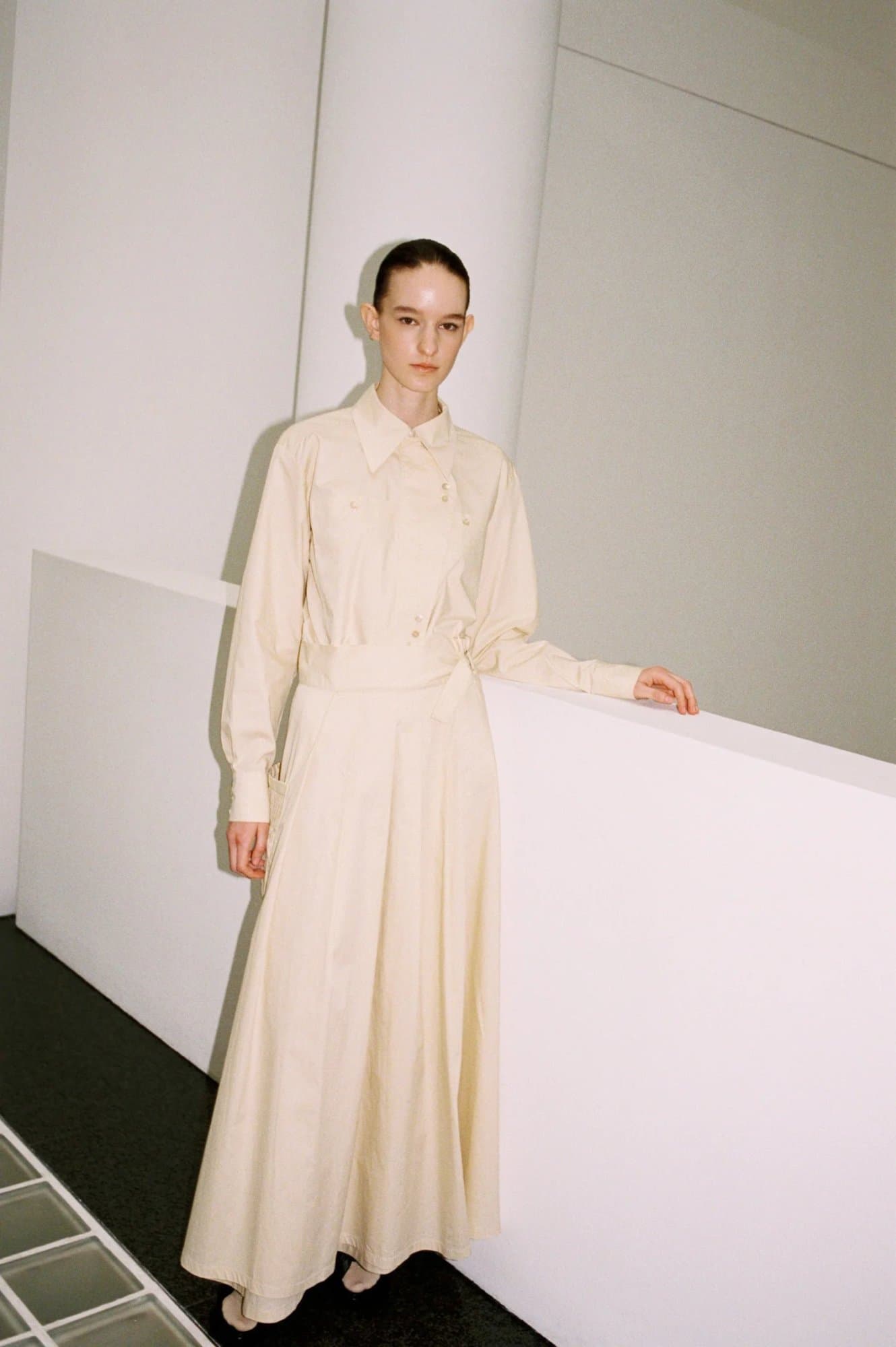 Cream Past Perfect Cotton Skirt — K M by L A N G E