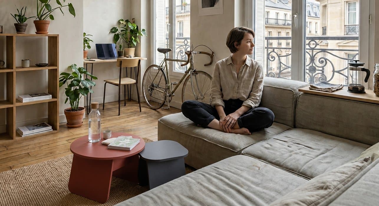 Momoko Coffee Table Round D71, terracotta photo 4