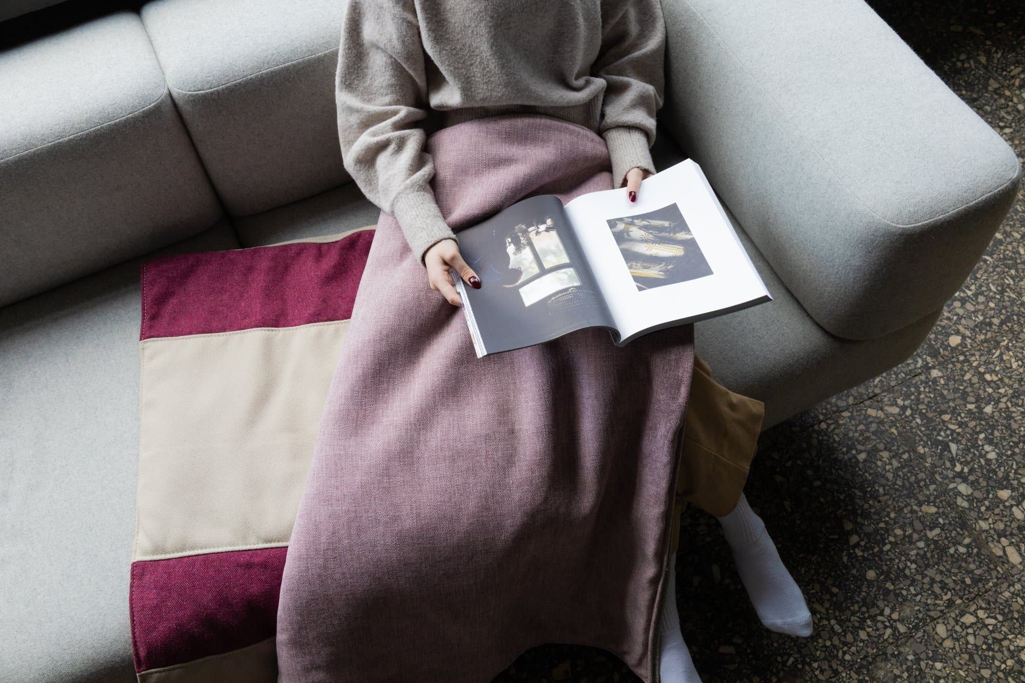 Klod Throw Blanket, pink photo 3