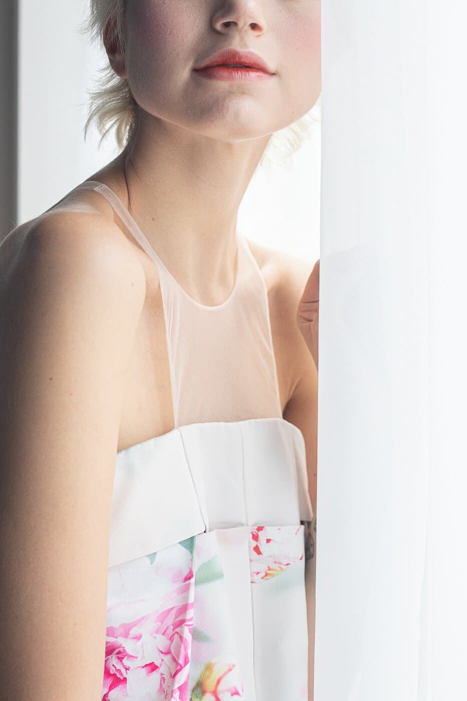 Satin Origami Dress With Train