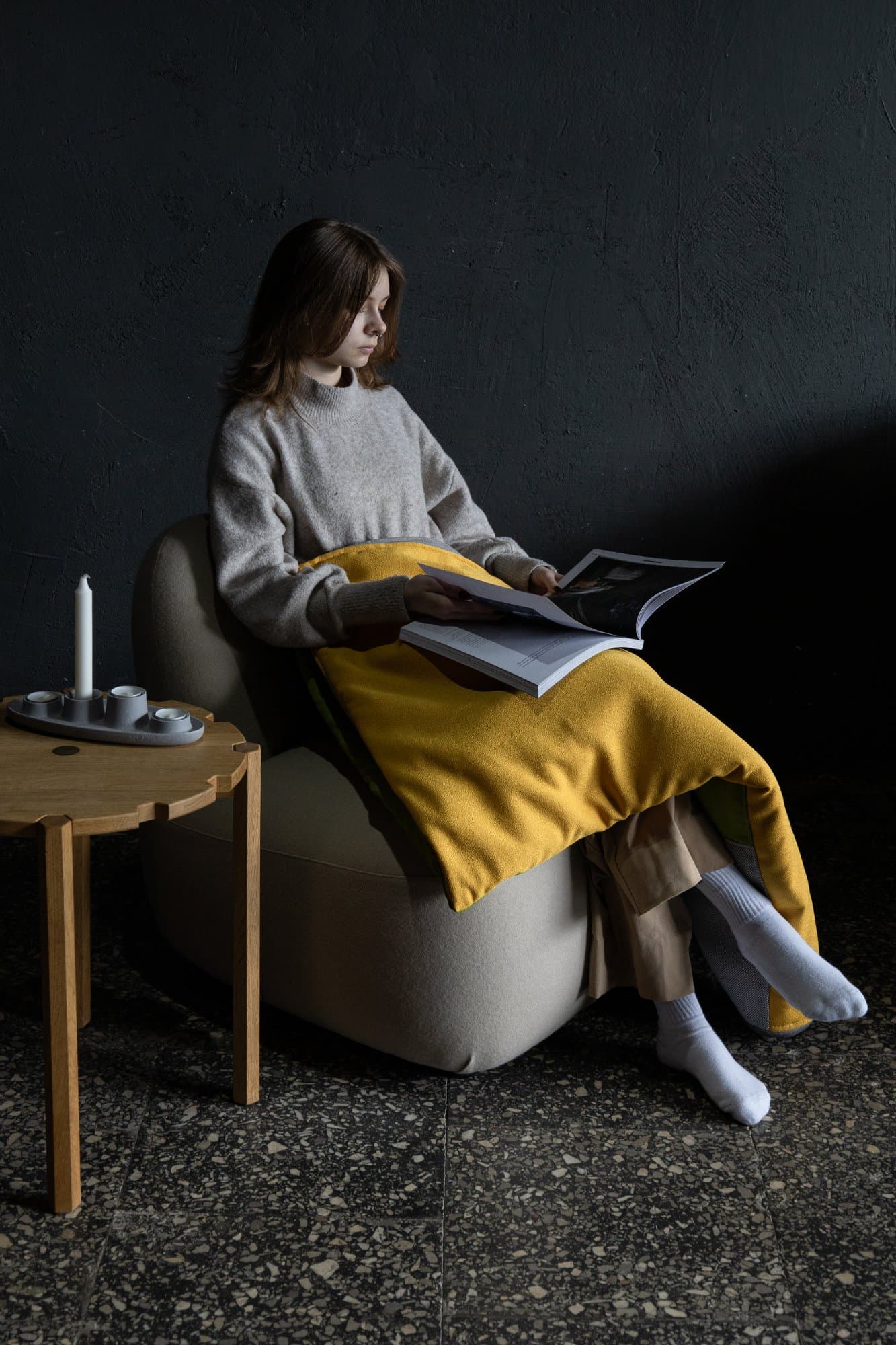 Klod Throw Blanket, yellow photo 3