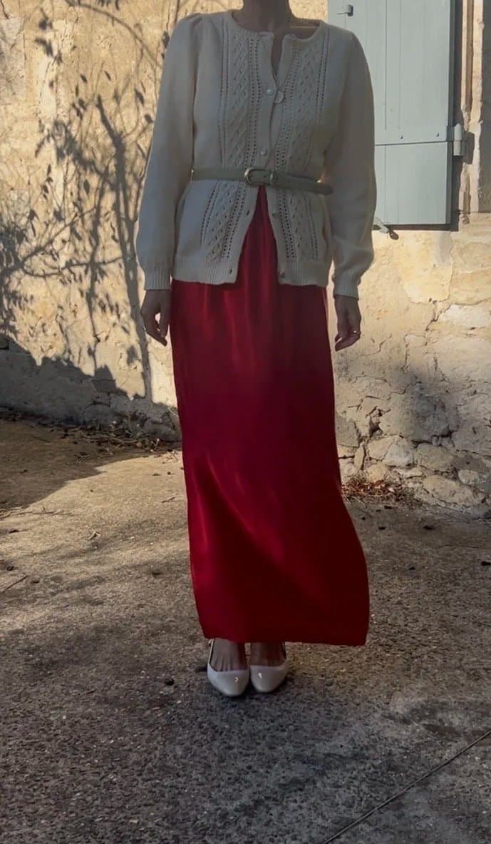 CHLOE SKIRT IN WINTER CHERRY